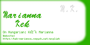 marianna kek business card